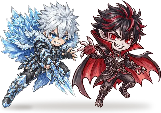 Die Anführer Kael Thrynn (Frostsekte) und Varkor Dreadbane (Dämonensekte) stehen sich gegenüber